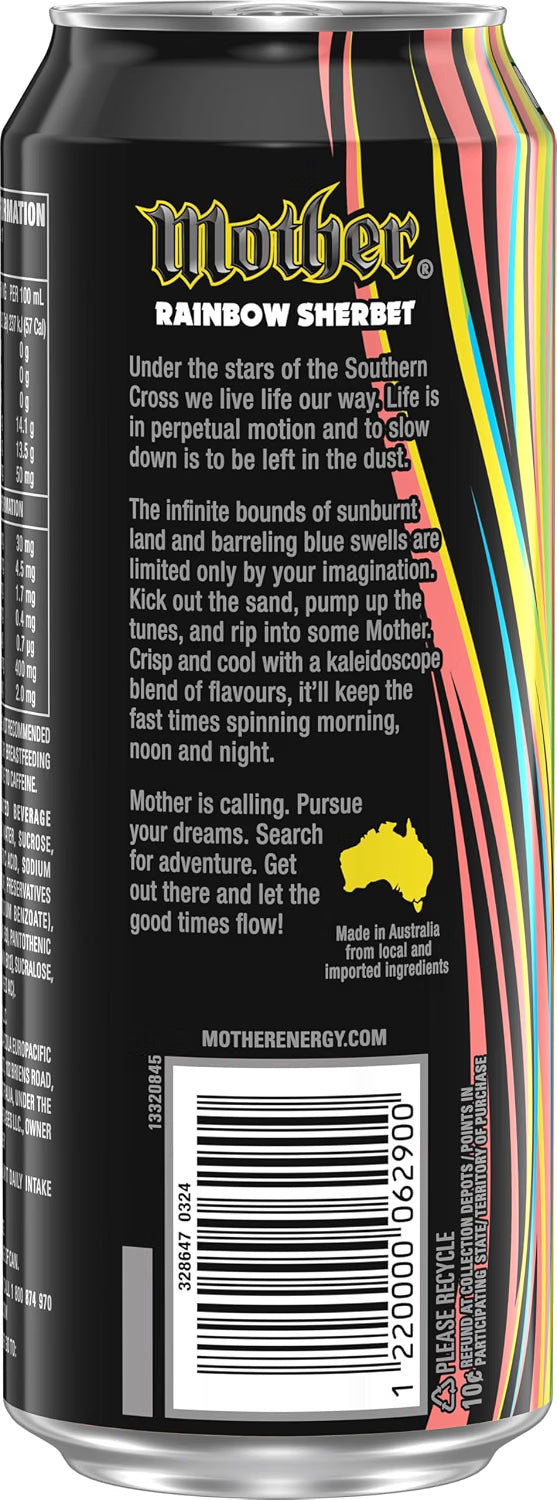 Mother Energy Drink Rainbow Sherbet 24 x 500ml