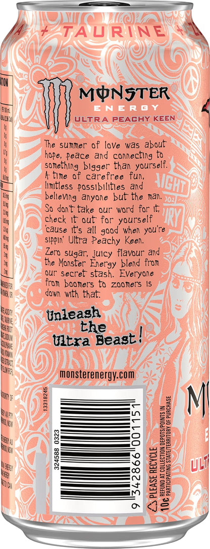 Monster Energy Drink Ultra Peachy Keen 24 x 500ml