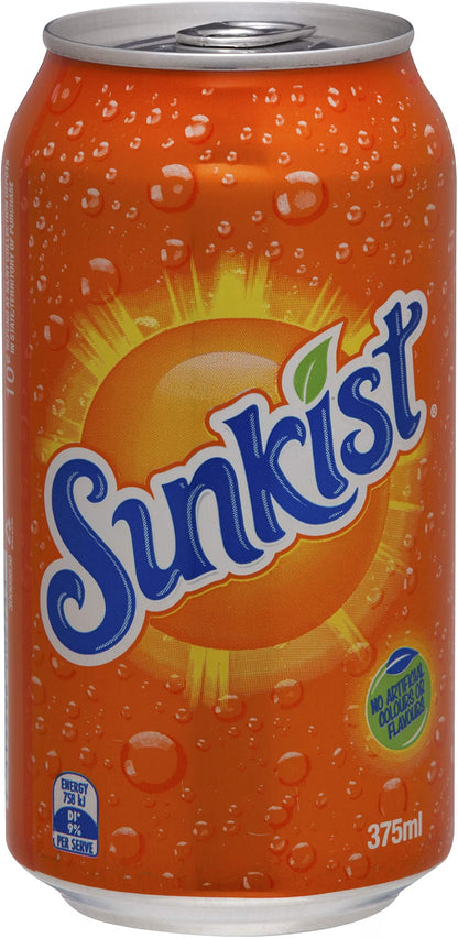Sunkist Orange Soft Drink, 30 x 375ml