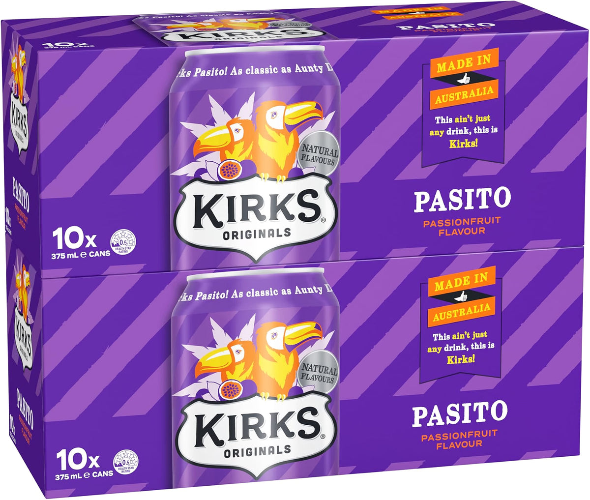 Kirks Pasito Soft Drink Multipack Cans 20 x 375mL