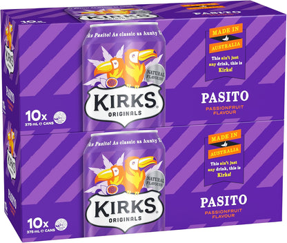 Kirks Pasito Soft Drink Multipack Cans 20 x 375mL