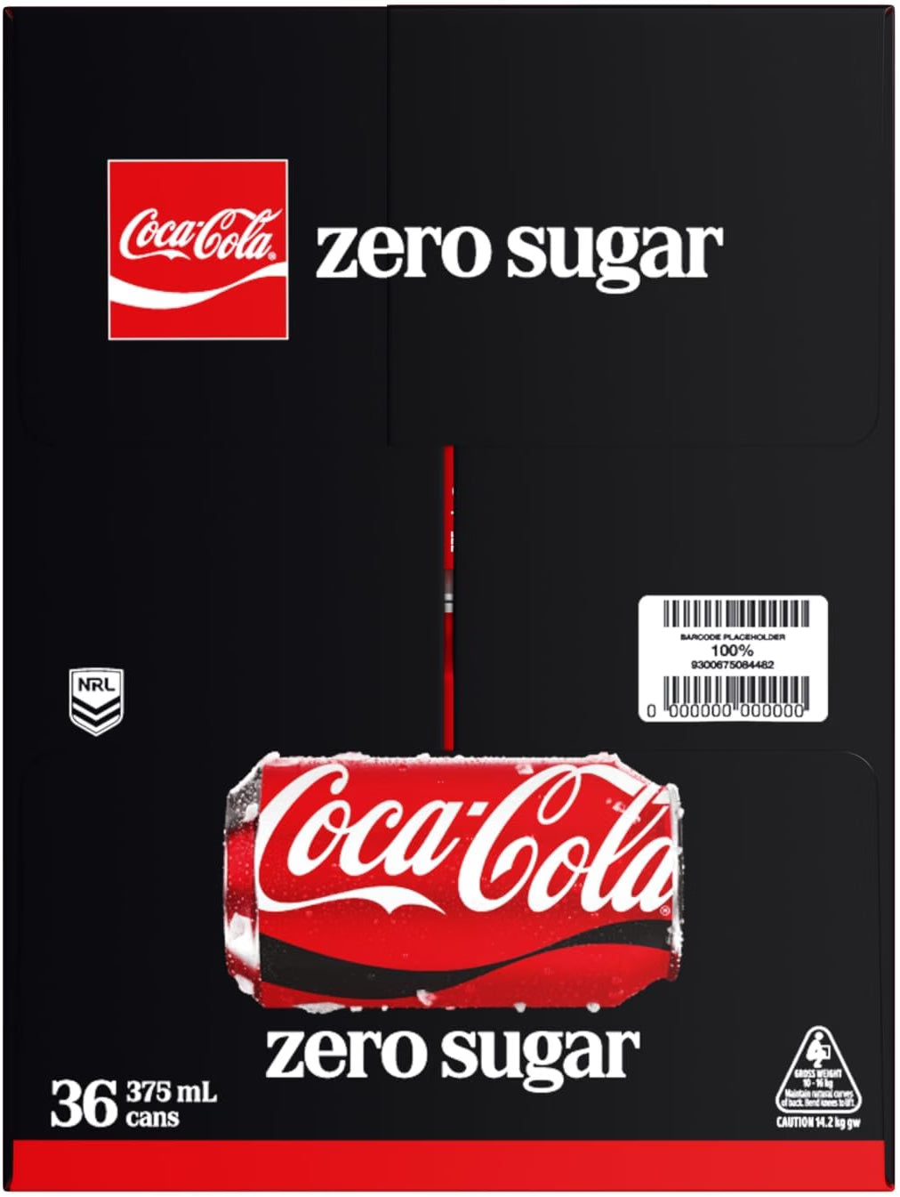 Coca-Cola Zero Sugar Soft Drink Multipack Cans 36 x 375mL