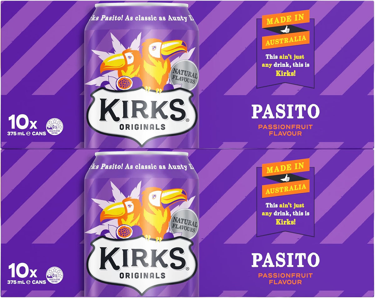 Kirks Pasito Soft Drink Multipack Cans 20 x 375mL
