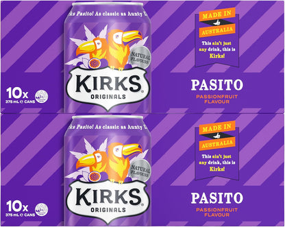 Kirks Pasito Soft Drink Multipack Cans 20 x 375mL