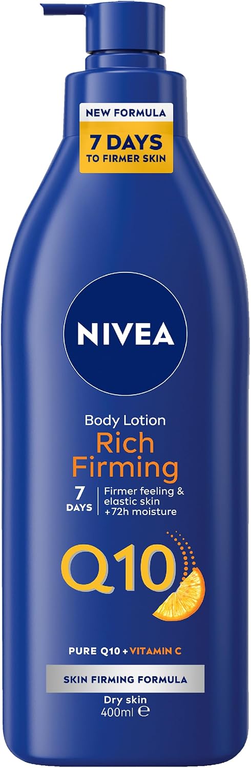 NIVEA Q10 Rich Firming Body Lotion with Vitamin C 400ml | Intensive 72-hour Moisture | Improve Skin's Firmness | Enhances Elasticity | For Dry Skin Types | Perfect for Daily Use