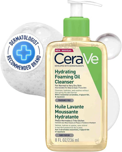 CeraVe Hydrating Foaming Oil Cleanser Face Wash with Ceramides 236ml