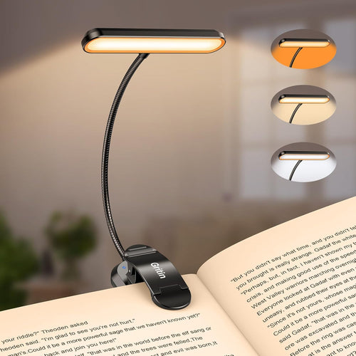 Gritin 19 LED Rechargeable Book Light for Reading in Bed-Memory Function