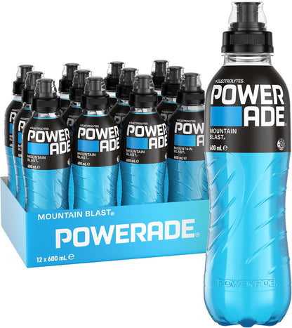 Powerade ION4 Mountain Blast Sports Drink Sipper Cap Multipack Bottles 12 x 600mL