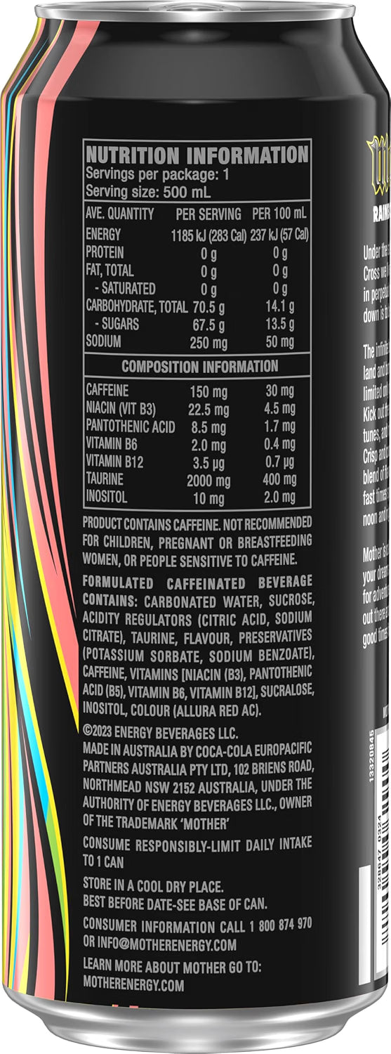 Mother Energy Drink Rainbow Sherbet 24 x 500ml