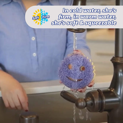 Scrub Mommy - Multipurpose Cleaning Scrubber and Sponge - One Side for Scrubbing, The Other for Mopping Up - Scratch Free, Odour Resistant, Ergonomic