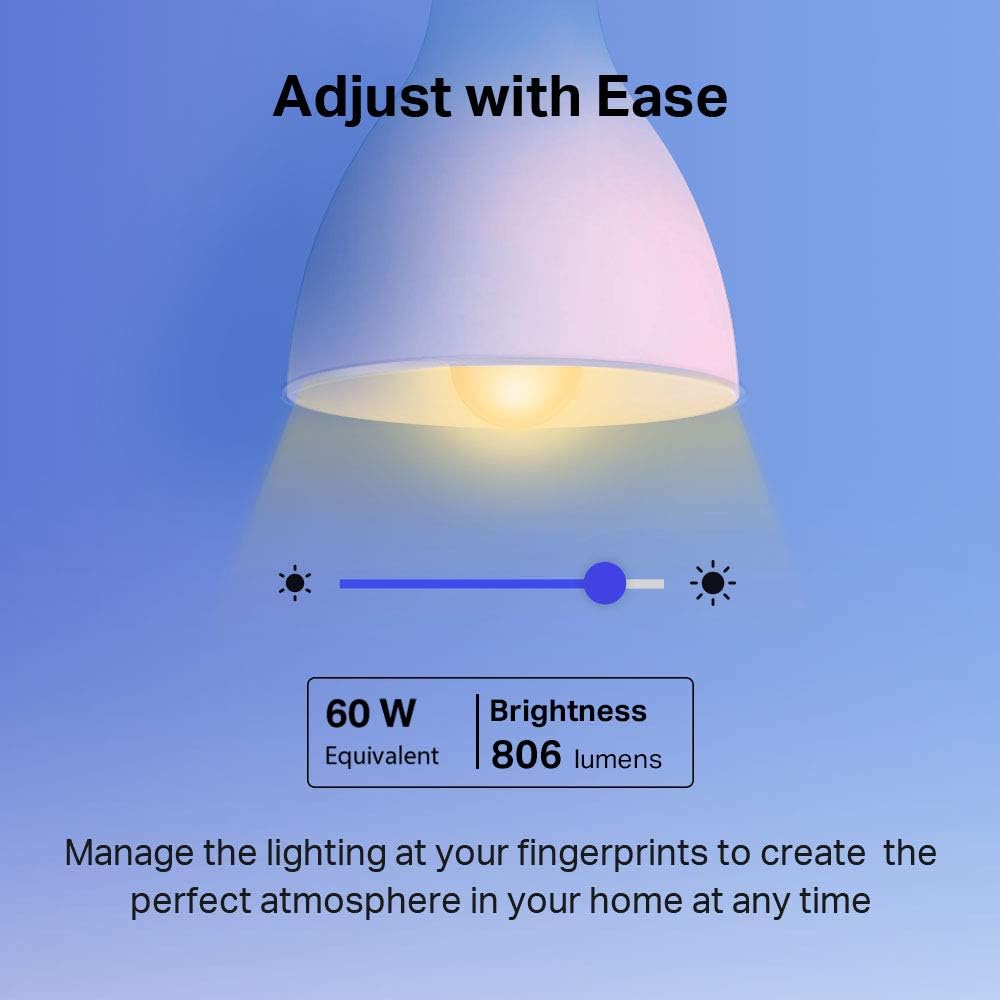 Tapo TP-Link Wi-Fi Light Bulb, Multicolour, E27, 60W Equivalent, Preset, Schedule & Timer, Sunrise and Sunset Modes, Voice & APP Control, Away Mode, No Hub Required (Tapo L530E)