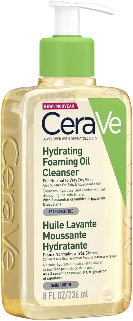 CeraVe Hydrating Foaming Oil Cleanser Face Wash with Ceramides 236ml