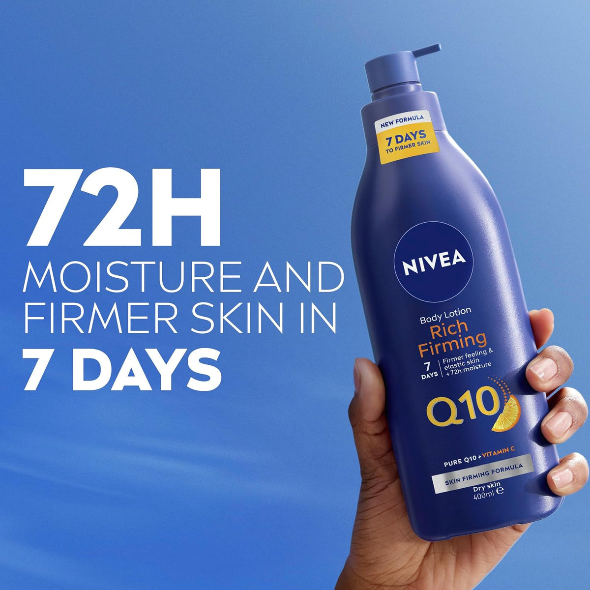 NIVEA Q10 Rich Firming Body Lotion with Vitamin C 400ml | Intensive 72-hour Moisture | Improve Skin's Firmness | Enhances Elasticity | For Dry Skin Types | Perfect for Daily Use