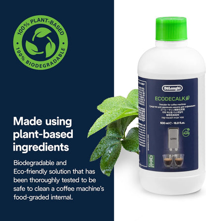 De'Longhi | EcoDecalk | DLSC500 | Natural Descaler For Coffee Machines | 500ML Pack