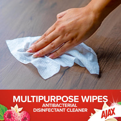 Ajax Antibacterial Surface Cleaning Wipes, Vanilla & Berries, 110 Pack