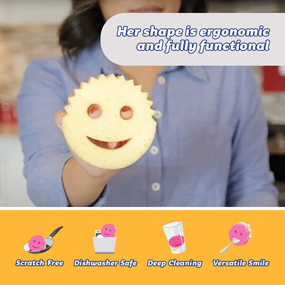 Scrub Mommy - Multipurpose Cleaning Scrubber and Sponge - One Side for Scrubbing, The Other for Mopping Up - Scratch Free, Odour Resistant, Ergonomic