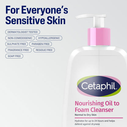 Cetaphil Nourishing Oil to Foam Cleanser 236mL