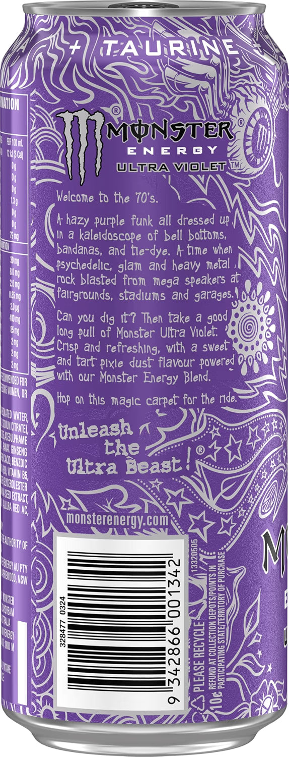 Monster Energy Drink Ultra Violet 24 x 500mL